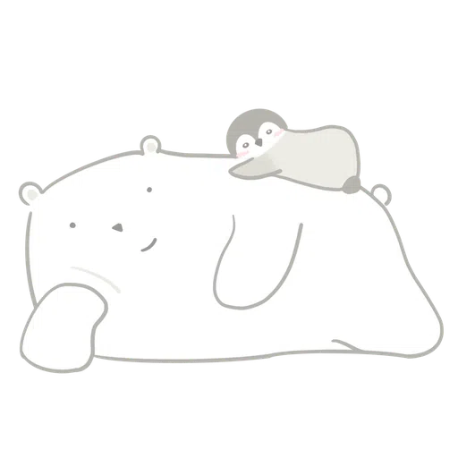 Polar bear Vanilla & Penguin Mochi  - Sticker 2