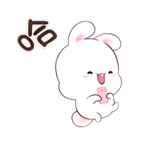 happy rabbit chinese- Sticker