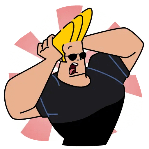 Johnny Bravo - Sticker