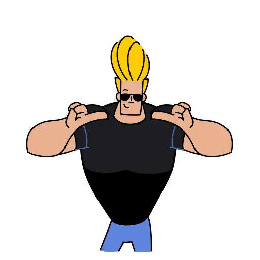 Johnny Bravo - Sticker