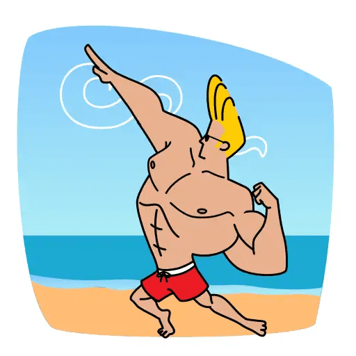 Johnny Bravo - Sticker