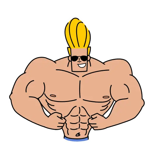 Johnny Bravo - Sticker