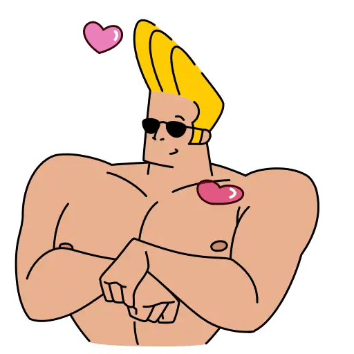 Johnny Bravo - Sticker