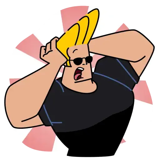 Johnny Bravo - Sticker