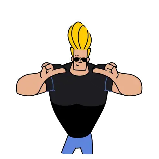 Johnny Bravo - Sticker