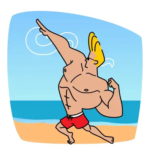 Johnny Bravo - Sticker