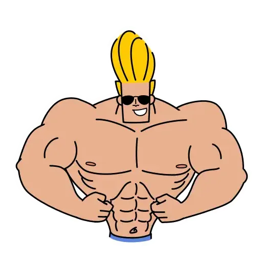 Johnny Bravo - Sticker