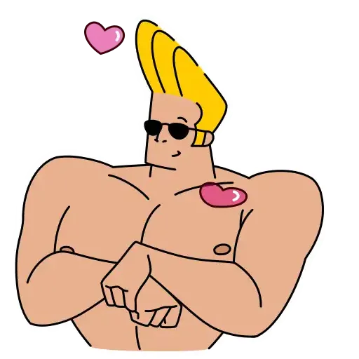 Johnny Bravo - Sticker